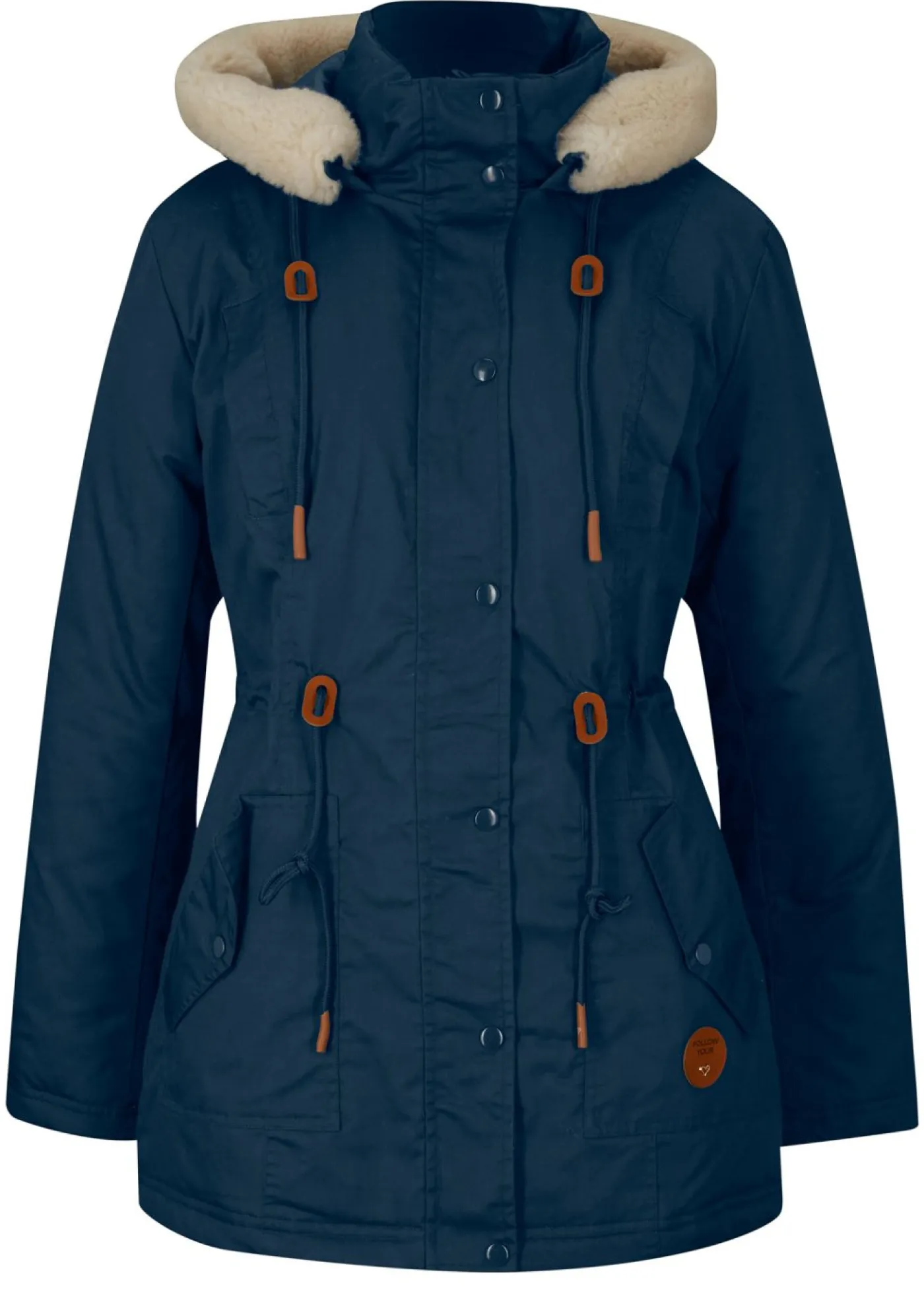 Parka acolchada con ribete de pelo sintético Mujer Chaquetas Y Abrigos