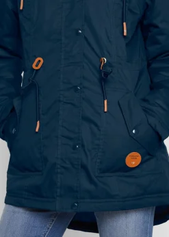 Parka acolchada con ribete de pelo sintético Mujer Chaquetas Y Abrigos