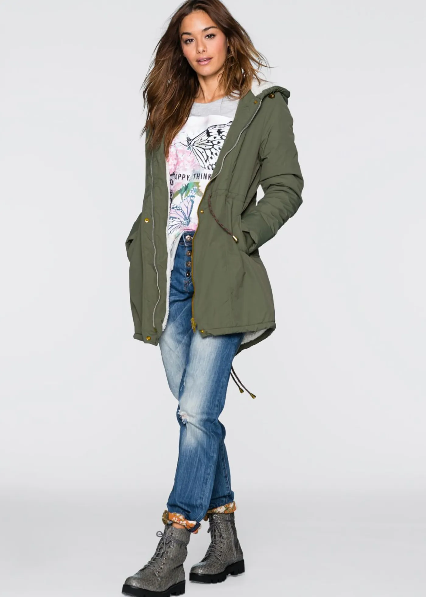 Online Parka con forro polar Mujer Chaquetas Y Abrigos
