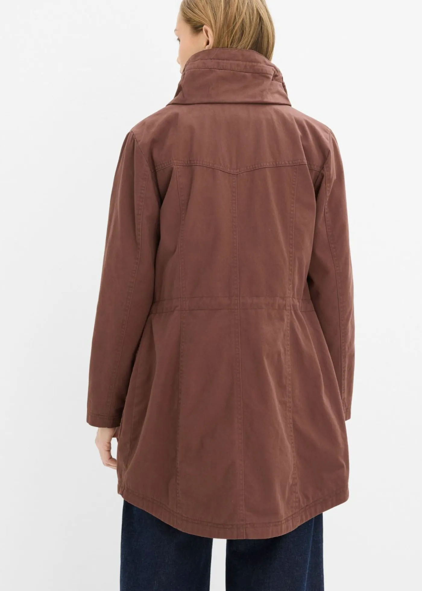 Hot Parka corta de algodón con cuello alto, entallada Mujer Chaquetas Y Abrigos