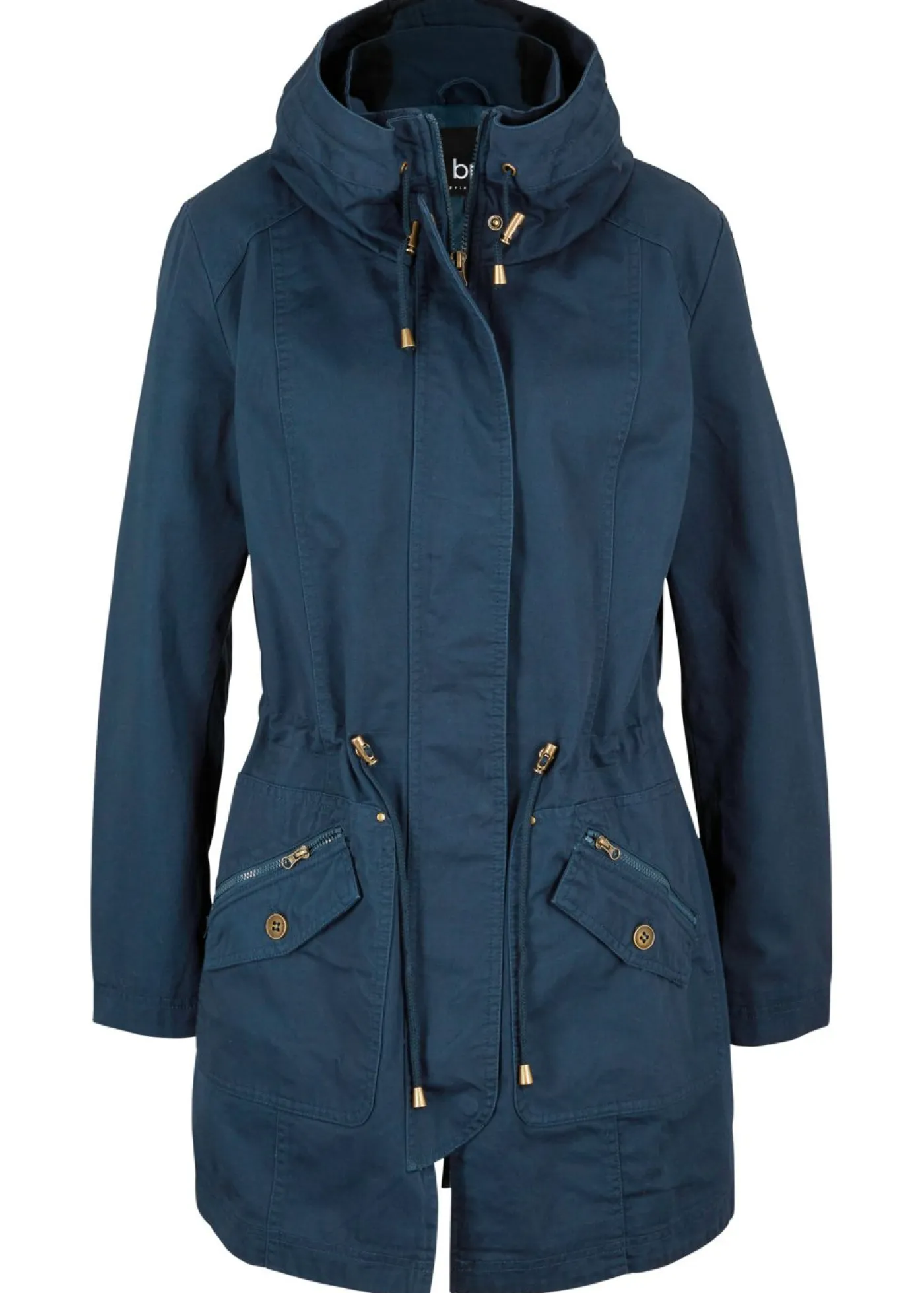Sale Parka corta de algodón con cuello alto, entallada Mujer Chaquetas Y Abrigos