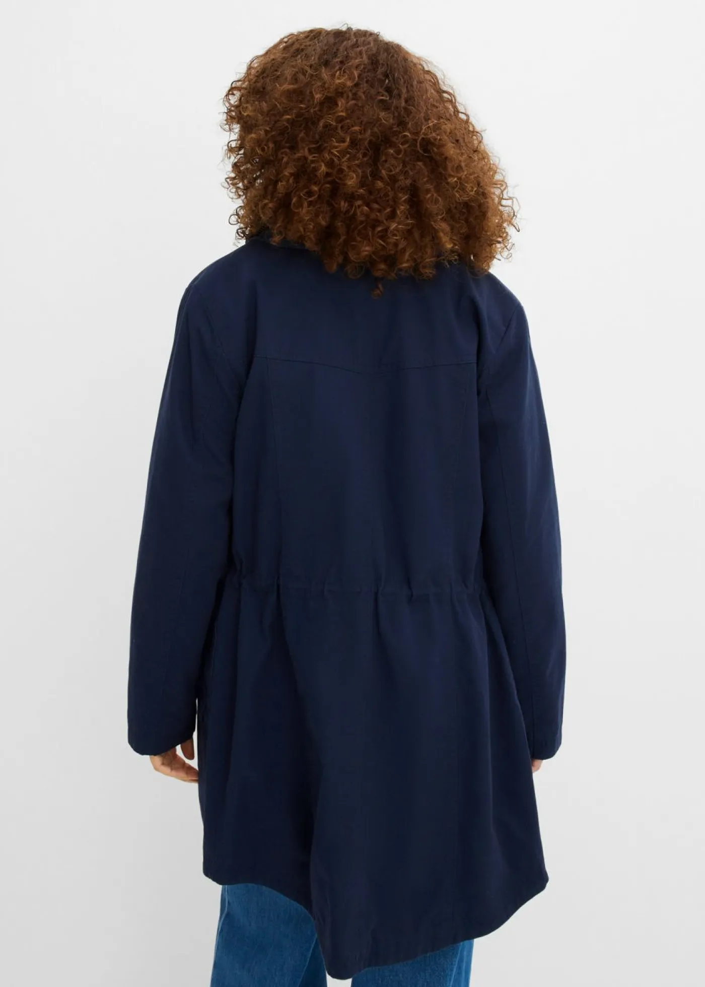 Sale Parka corta de algodón con cuello alto, entallada Mujer Chaquetas Y Abrigos