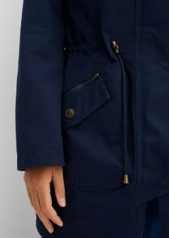 Sale Parka corta de algodón con cuello alto, entallada Mujer Chaquetas Y Abrigos