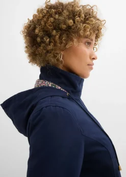 Clearance Parka de entretiempo de algodón con capucha estampada Mujer Chaquetas Y Abrigos|Novedades