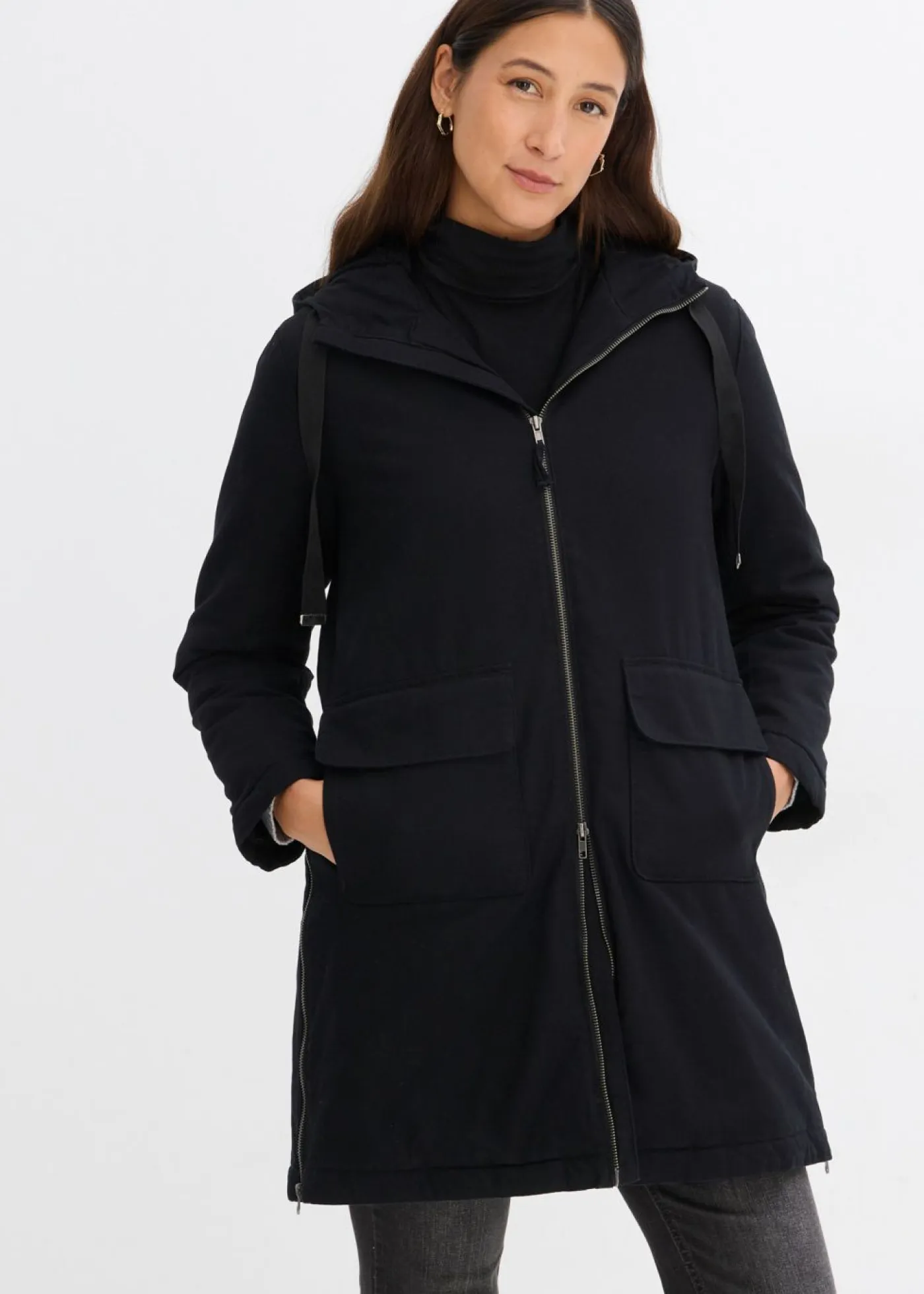 Best Parka de invierno ancha, con capucha y forro polar Mujer Chaquetas Y Abrigos