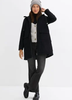 Best Parka de invierno ancha, con capucha y forro polar Mujer Chaquetas Y Abrigos