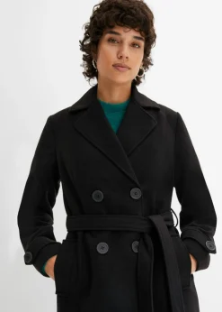 Parka de invierno con look de lana Mujer Chaquetas Y Abrigos
