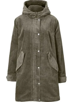Best Parka de pana con forro suave Mujer Chaquetas Y Abrigos