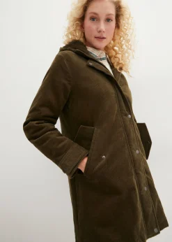 Best Parka de pana con forro suave Mujer Chaquetas Y Abrigos