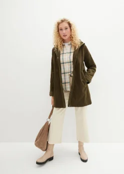 Best Parka de pana con forro suave Mujer Chaquetas Y Abrigos