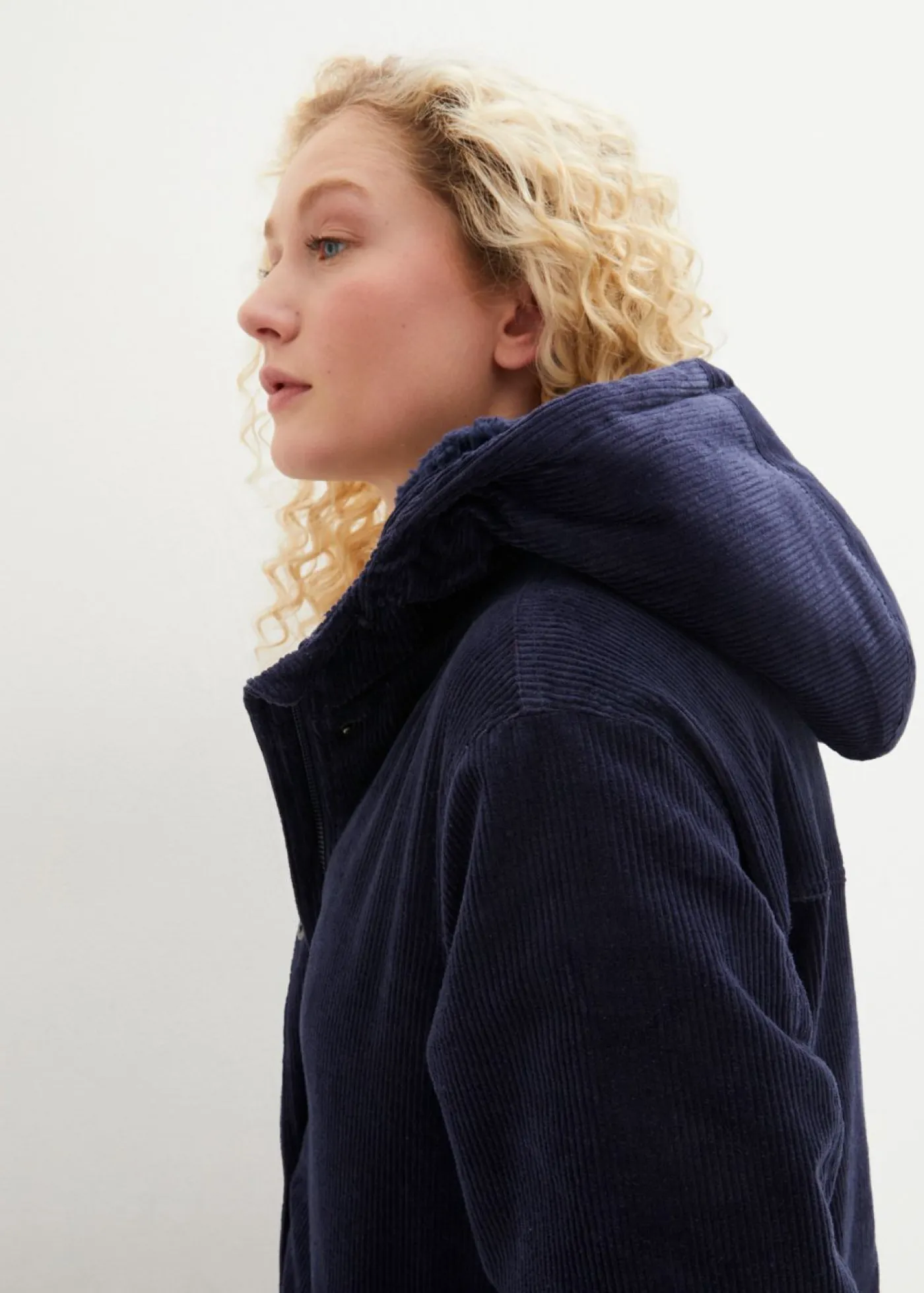 Sale Parka de pana con forro suave Mujer Chaquetas Y Abrigos