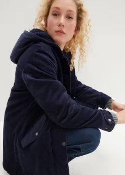 Sale Parka de pana con forro suave Mujer Chaquetas Y Abrigos