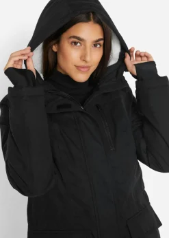 Clearance Parka funcional impermeable con forro de peluche en la capucha Mujer Chaquetas Y Abrigos
