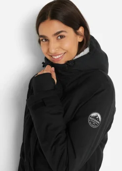 Clearance Parka funcional impermeable con forro de peluche en la capucha Mujer Chaquetas Y Abrigos
