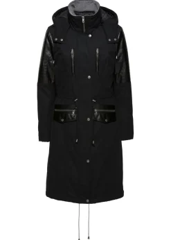 Outlet Parka larga con inserciones de piel sintética Mujer Chaquetas Y Abrigos