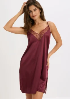 Outlet Picardías de satén con bordado elegante Mujer Corsés|Lencería