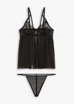 Picardías+ tanga (2 piezas) Mujer Lencería Sexy|Ropa Para Dormir