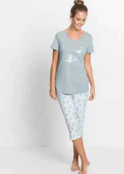 Outlet Pijama capri con mangas cortas Mujer Ropa Para Dormir