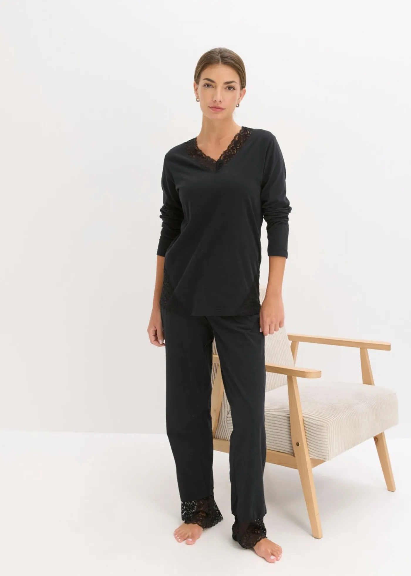 Sale Pijama con encaje delicado Mujer Ropa Para Dormir