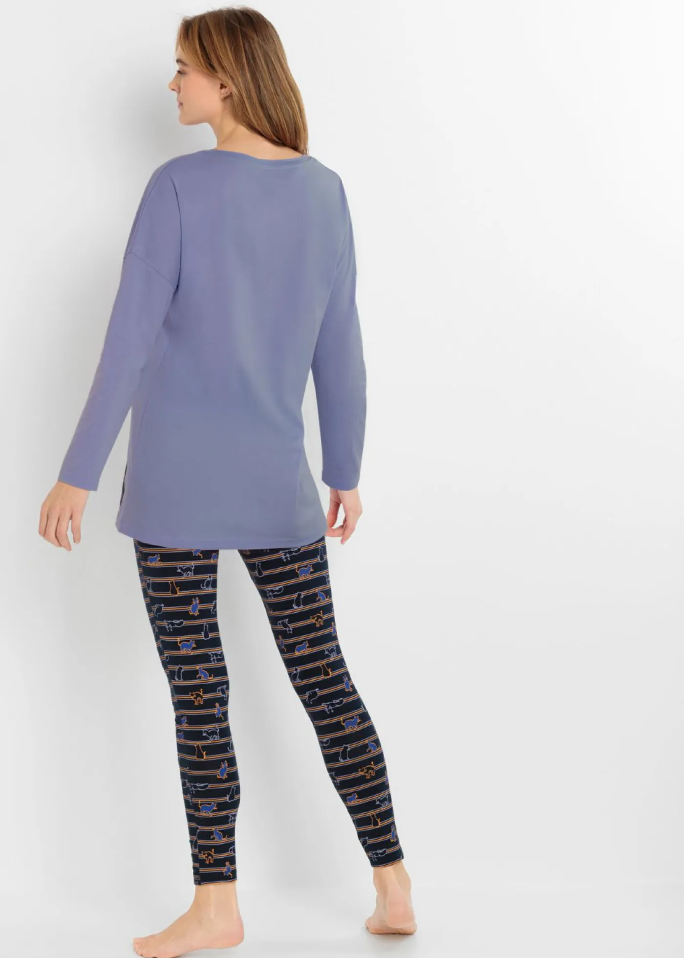 New Pijama con leggings Mujer Ropa Para Dormir