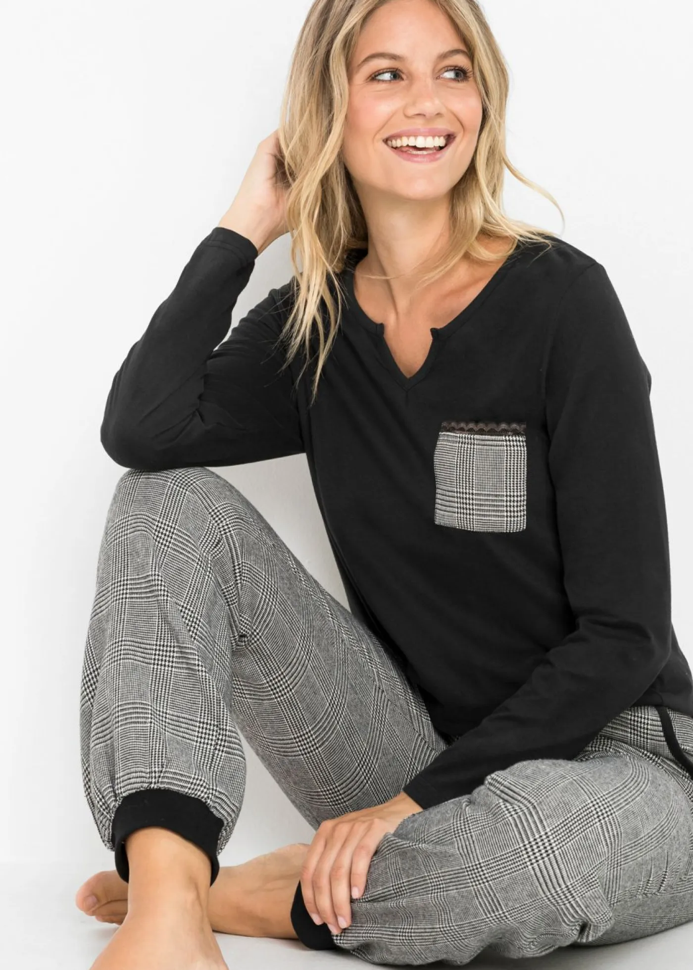 Pijama con pantalón de franela Mujer Ropa Para Dormir