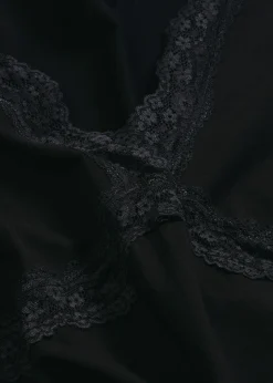 New Pijama con ribete de encaje Mujer Ropa Para Dormir