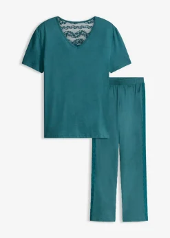 Outlet Pijama con viscosa y encaje Mujer Temática·Lencería De Primavera|Ropa Para Dormir