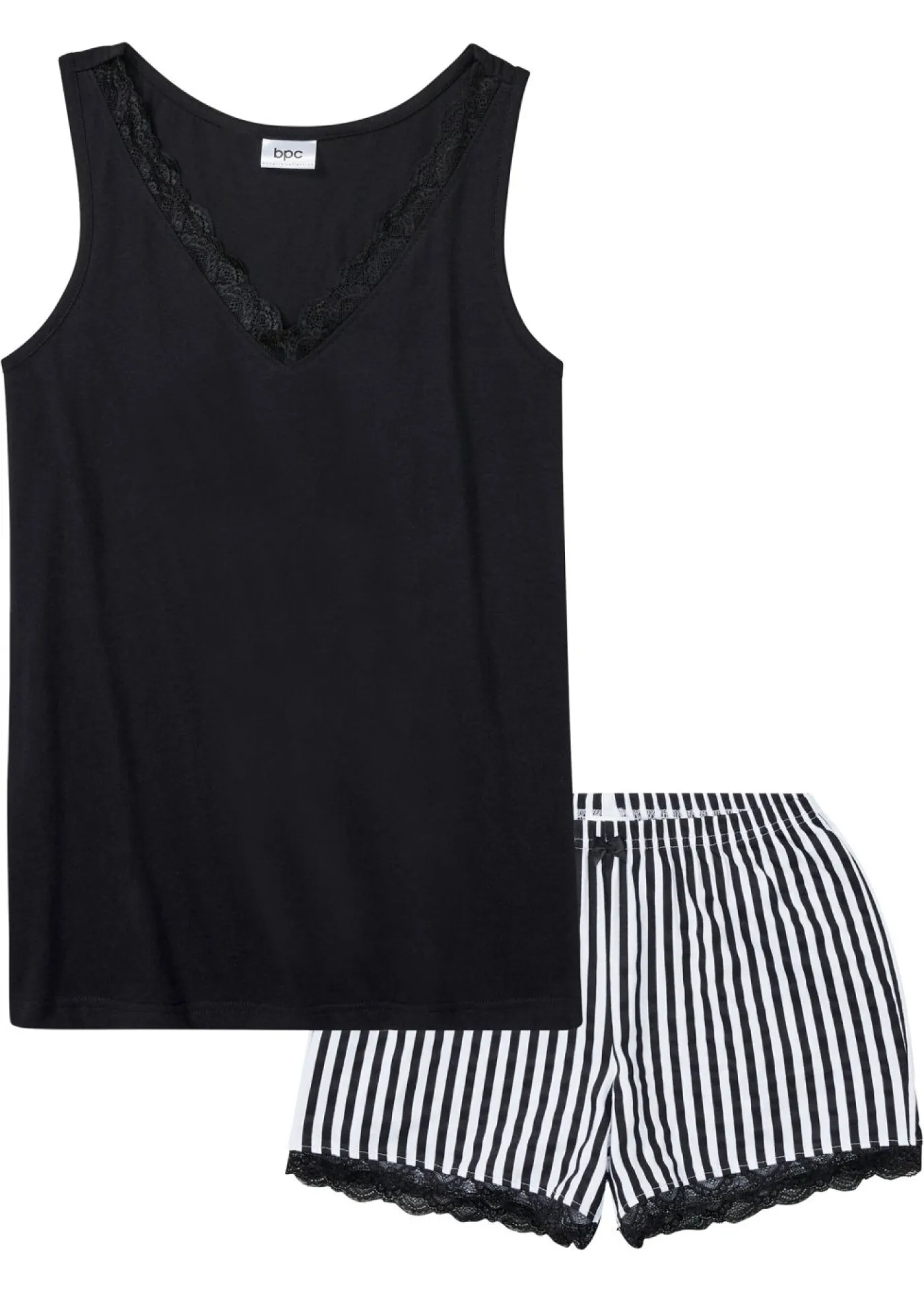 Online Pijama corto con encaje fino Mujer Básicos|Ropa Para Dormir