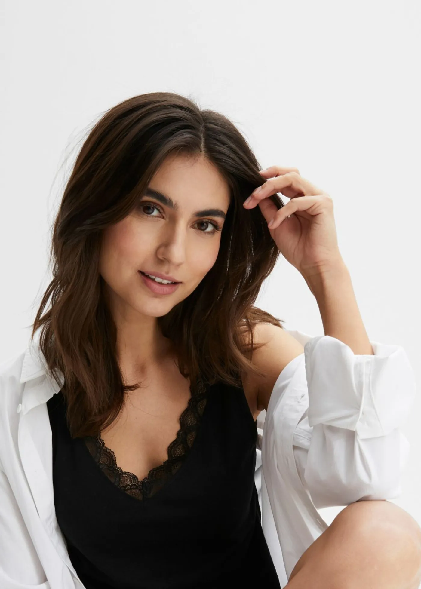 Online Pijama corto con encaje fino Mujer Básicos|Ropa Para Dormir