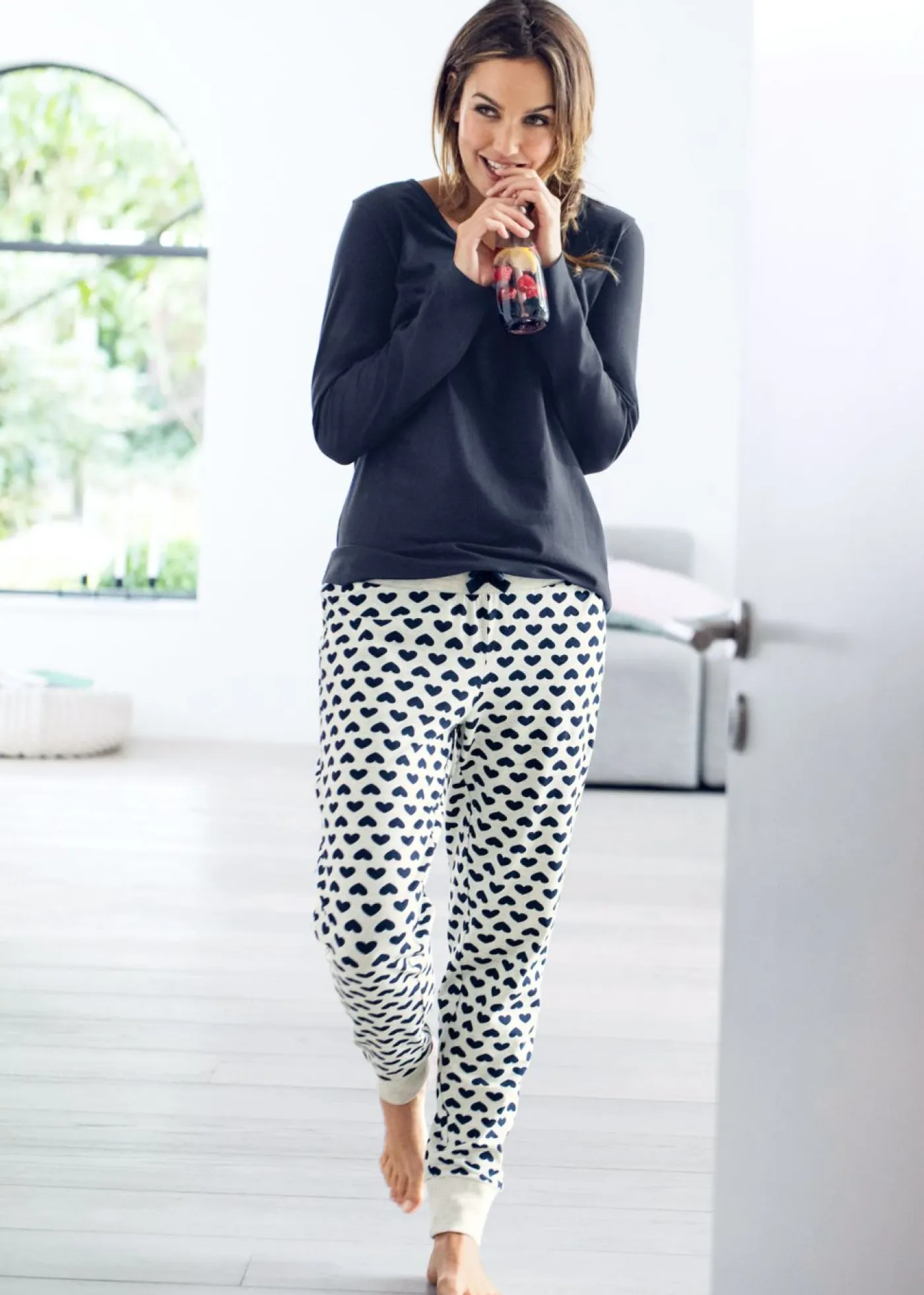 Pijama de algodón orgánico Mujer Ropa Para Dormir