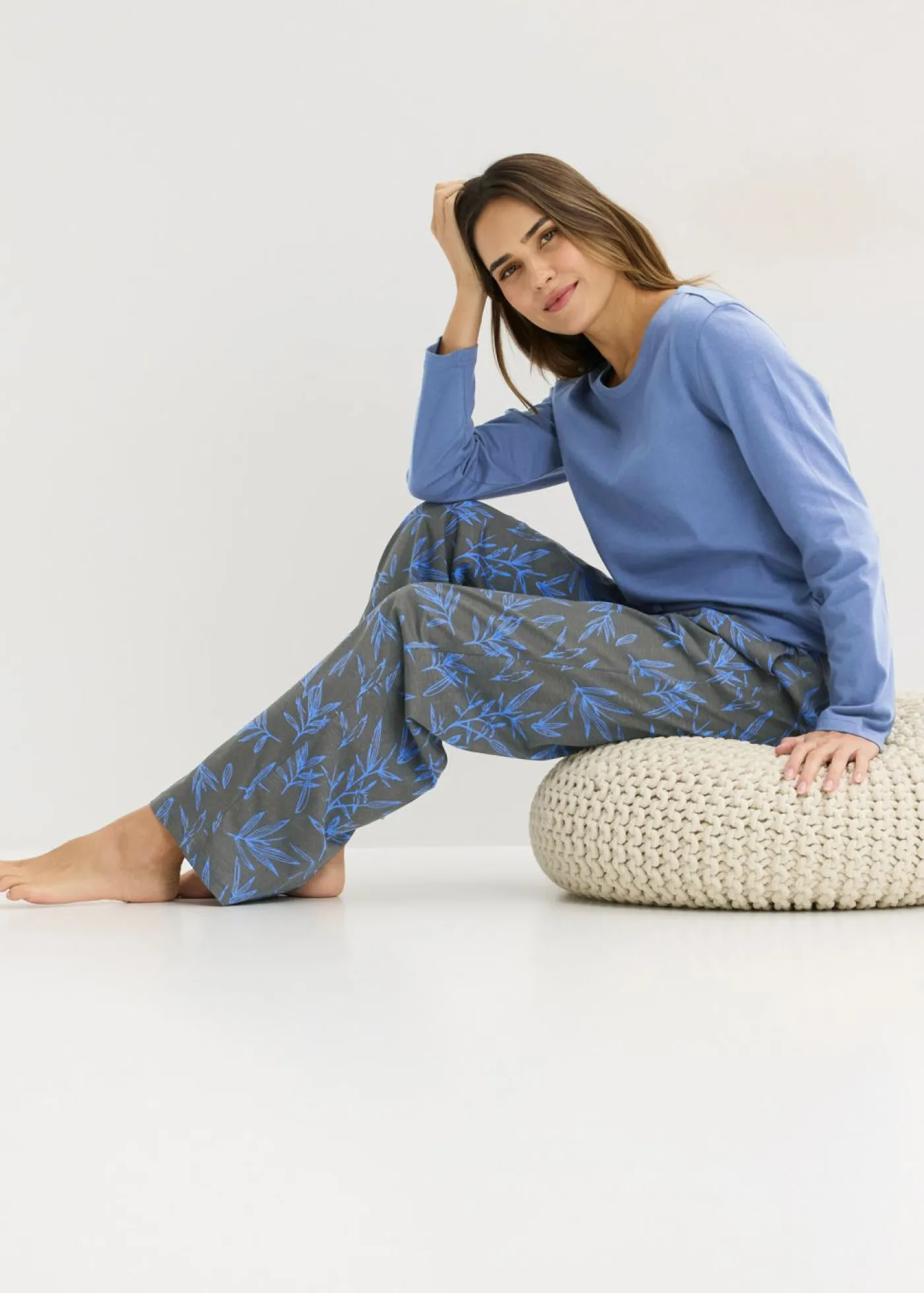 Outlet Pijama de algodón puro (3 piezas) Mujer Ropa Para Dormir