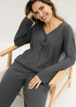 Best Pijama de canalé suave Mujer Homewear|Ropa Para Dormir