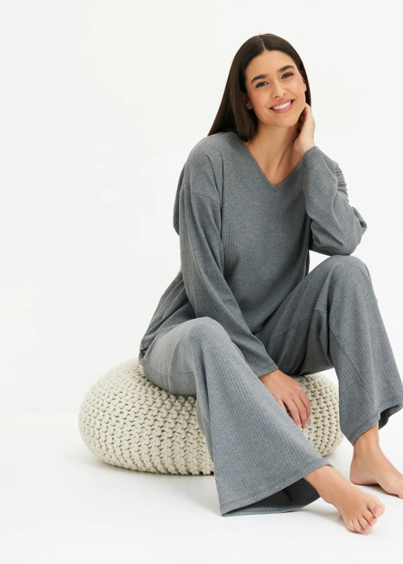 Best Pijama de canalé suave Mujer Homewear|Ropa Para Dormir