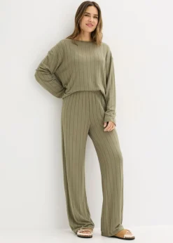 Hot Pijama de canalé suave Mujer Homewear|Ropa Para Dormir