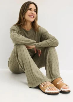 Hot Pijama de canalé suave Mujer Homewear|Ropa Para Dormir