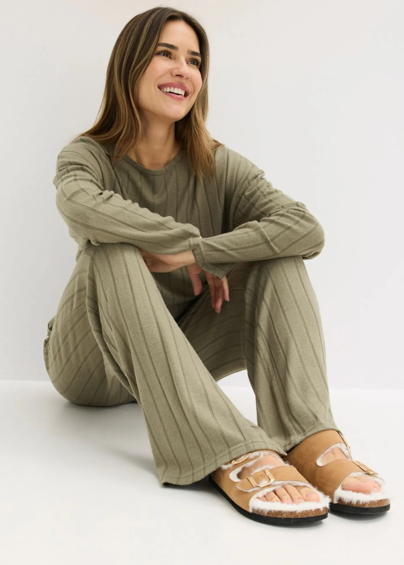 Hot Pijama de canalé suave Mujer Homewear|Ropa Para Dormir