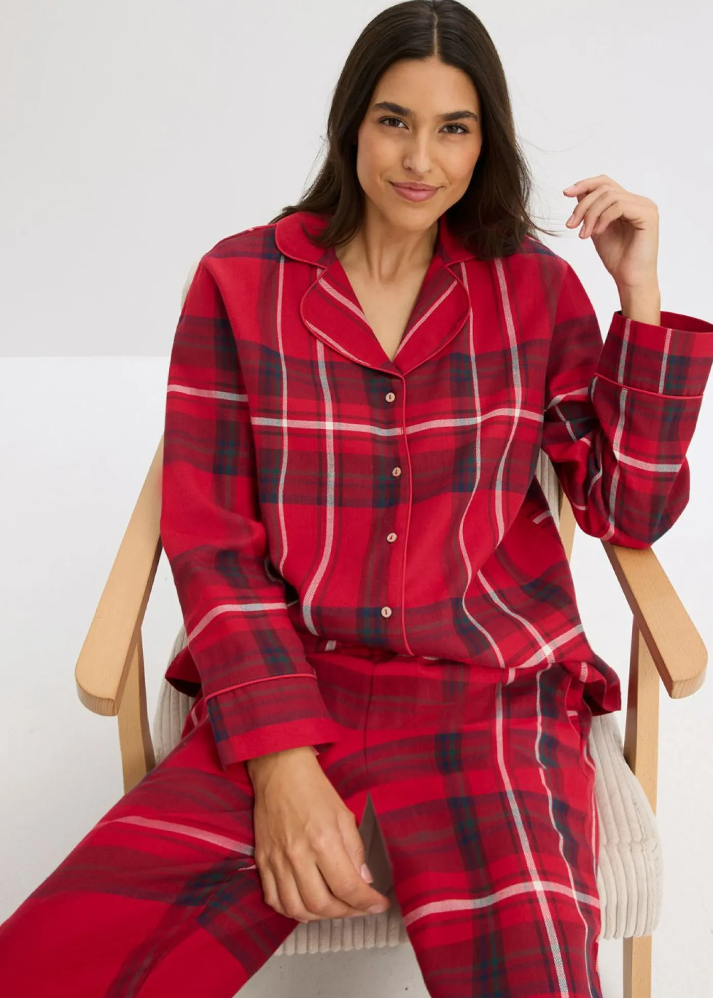 Online Pijama de franela de suave algodón con bolsa de regalo Mujer Ropa Para Dormir