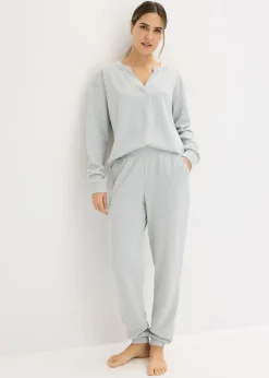 Hot Pijama de suave punto gofrado Mujer Homewear|Ropa Para Dormir
