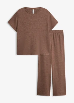 New Pijama de tejido estructurado suave Mujer Homewear|Ropa Para Dormir