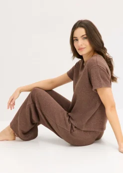 New Pijama de tejido estructurado suave Mujer Homewear|Ropa Para Dormir
