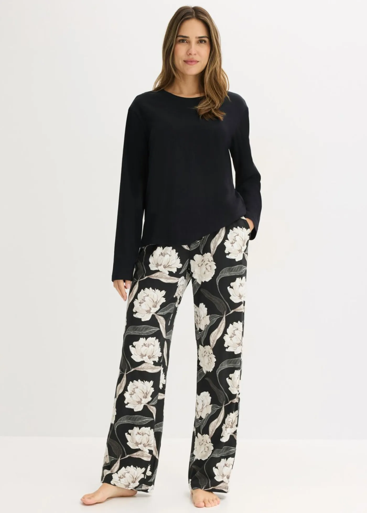 New Pijama de viscosa con perneras anchas Mujer Ropa Para Dormir