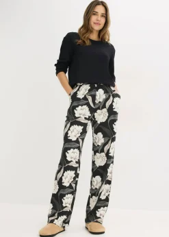 New Pijama de viscosa con perneras anchas Mujer Ropa Para Dormir