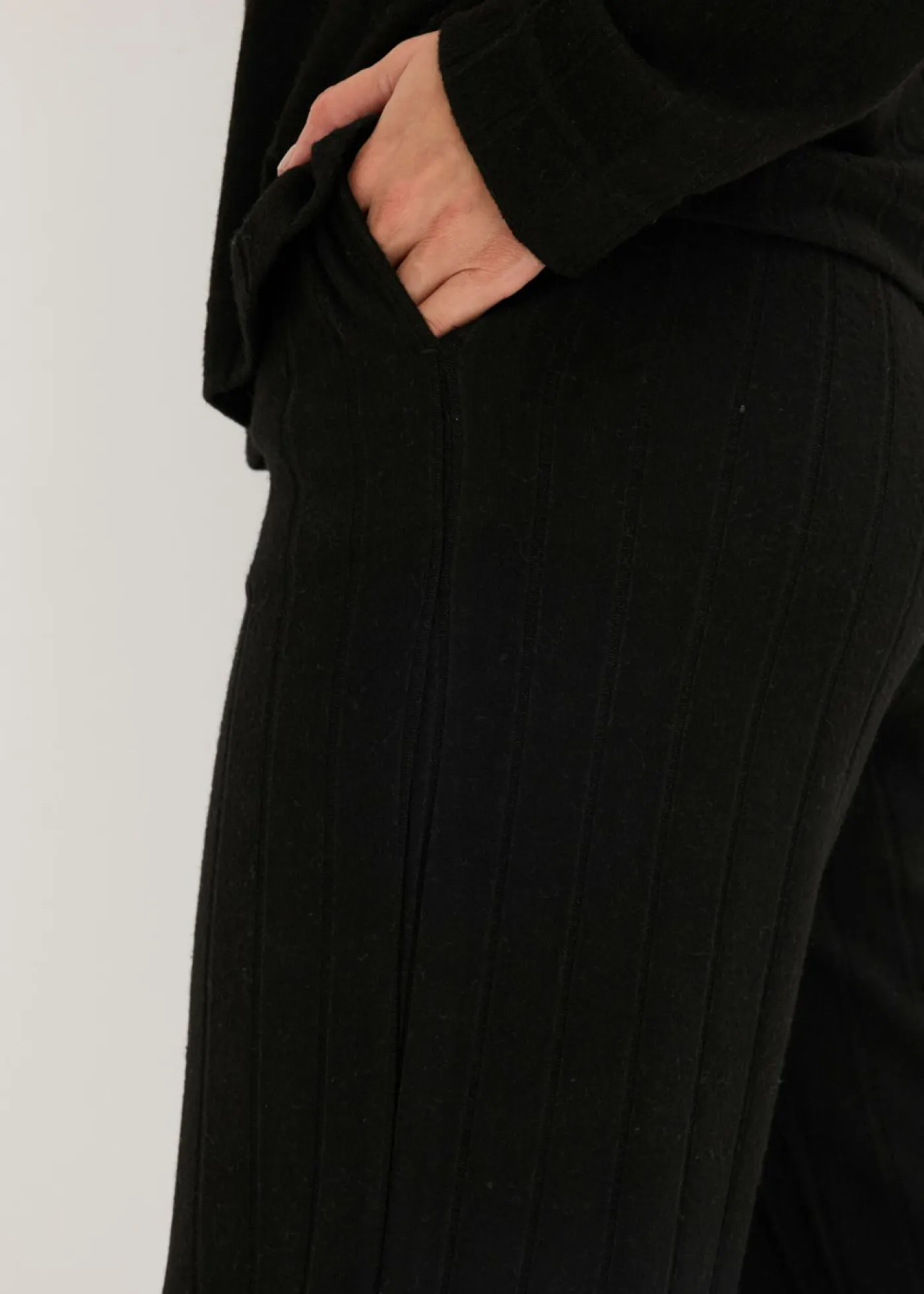 Pijama holgado de punto suave de canalé Mujer Homewear|Ropa Para Dormir