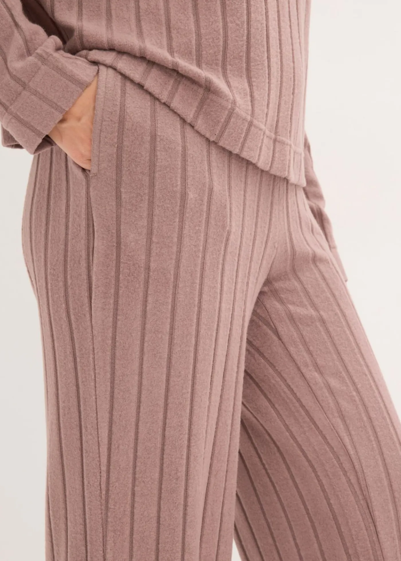 Best Pijama holgado de punto suave de canalé Mujer Homewear|Ropa Para Dormir