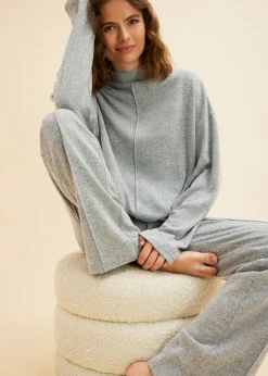 Online Pijama holgado de tejido suave Mujer Homewear|Ropa Para Dormir