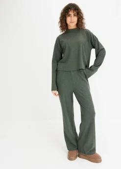 Online Pijama oversize de suave canalé Mujer Homewear|Ropa Para Dormir