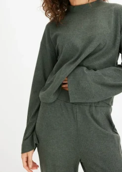 Online Pijama oversize de suave canalé Mujer Homewear|Ropa Para Dormir