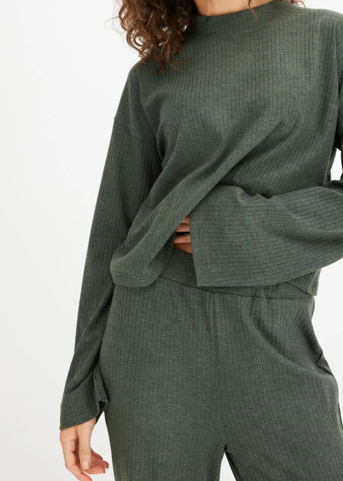 Online Pijama oversize de suave canalé Mujer Homewear|Ropa Para Dormir