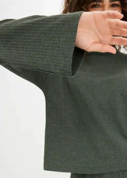 Online Pijama oversize de suave canalé Mujer Homewear|Ropa Para Dormir