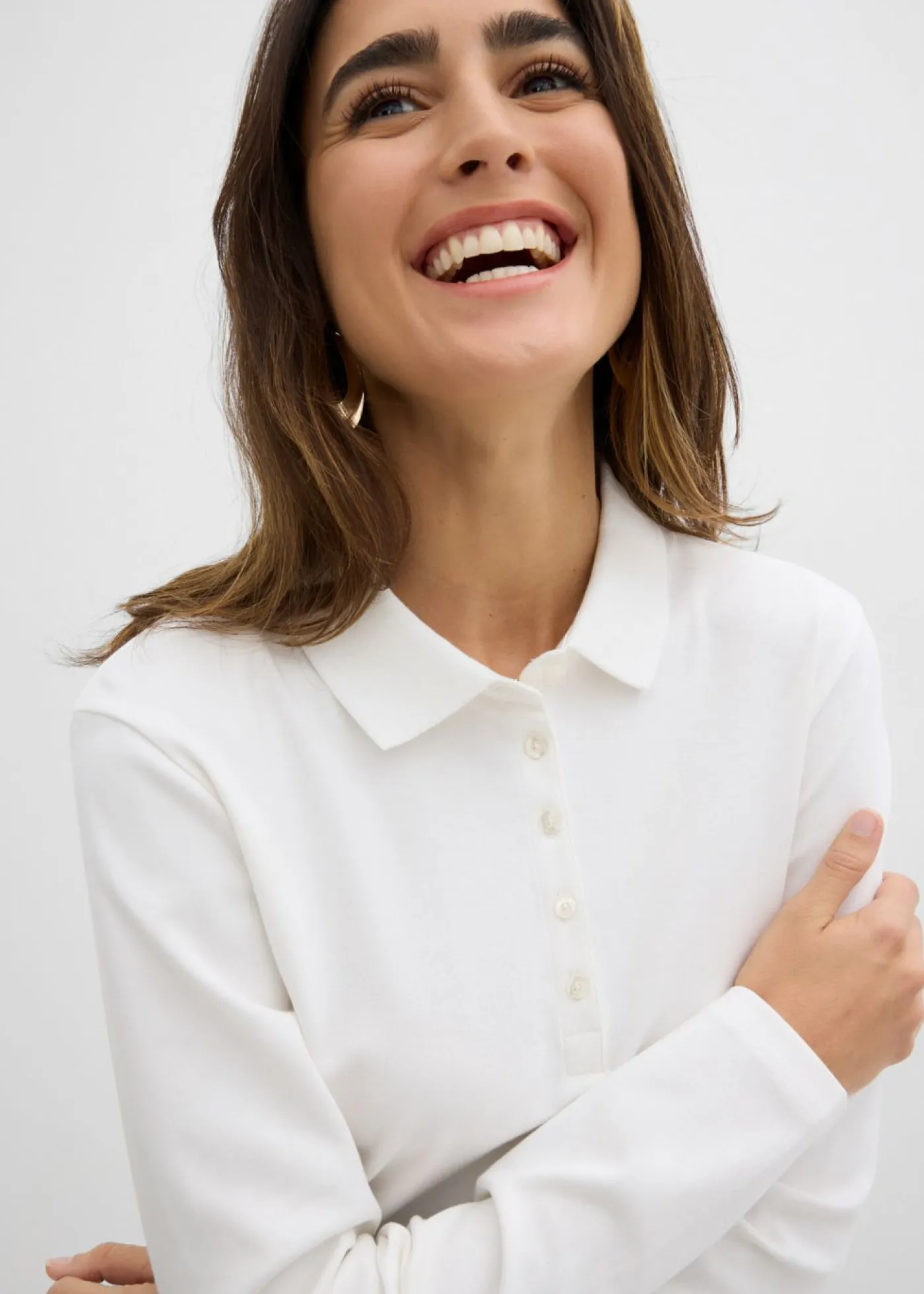 Sale Polo de algodón orgánico pesado Mujer Básicos|Camisetas